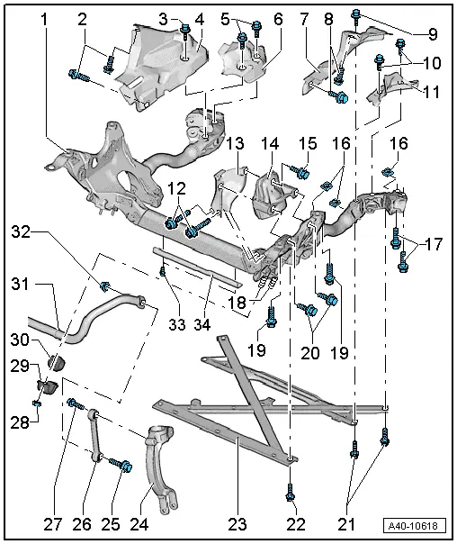 Audi Q5. Overview - Subframe